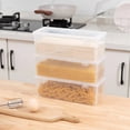 thumbnail image 3 of Refrigerator Side Storage Box Transparent 1950ml Noodle Storage Box with Good Seal Lock Design Capacity Rectangular Kitchen Groceries Container Noodle, 3 of 8