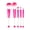 Rose Red, variant on Professional Beaded Makeup Brushes Set Metal Handle Beadable Cosmetic Brush for Natural Makeup Eyeshadow Brush Kits