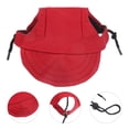 thumbnail image 5 of Gorra de béisbol decorativa con visera para perro cachorro (roja, S), 5 of 5