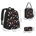 thumbnail image 2 of Pofeuu Space Rocket Print Backpack Travel Backpacks With Lunch Bag Pencil Bag Set 3 pcs Set Cartoon Backpack, 2 of 7