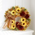 thumbnail image 4 of TVYTYAT Wildflower Sunflower Wreath - Rustic Fall Harvest Decor for Thanksgiving, Autumn Front Door, Farmhouse Home, 4 of 6