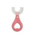 thumbnail image 1 of Cepillo de dientes para bebé en forma de U, cepillo de silicona suave de grado alimenticio, cepillo de dientes curvo de 360° para limpiar los dientes (2-6 años), 1 of 4