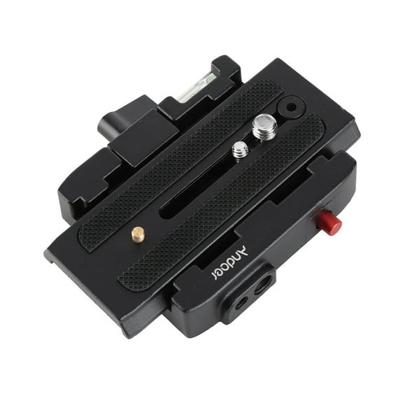 Camera Quick Release Kit Aluminum Alloy Tripod Quick Release Clamp Adapter with 1/4in and 3/8in Screw Hole for 501 500AH 701HDV Heads