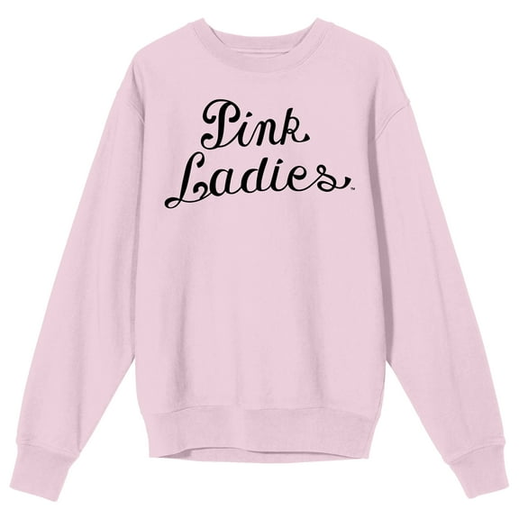 Grease Pink Ladies Logo Women's Pink Crew Neck Graphic Sweatshirt-Medium