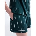 thumbnail image 5 of Joyspun Women’s Dreamy Soft Collection Notch Collar Knit Top and Boxer Shorts Pajama Set, Sizes XS-3X, 5 of 6