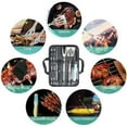 thumbnail image 2 of Barbecue Tool Set, BBQ Accessories Grill Tools, 19PCS Stainless Steel Grilling Kit, Spatula, Fork, Oil Bottle Brush, Barbecue Utensil Set With Oxford Cloth Bag for Outdoor,Camping,Backyard, Kitchen, 2 of 10