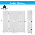 thumbnail image 2 of bonnlo 4 Panel Portable Pegboard, Wood White, 61 x 0.65 x 60 in, 2 of 7