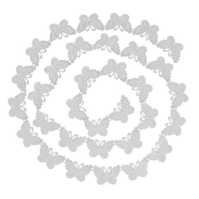 MasteelfCA Pattern Lace Trim DIY Sewing Applique 3 Yards 5cm (White)