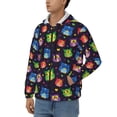 thumbnail image 2 of JUNZAN Owls And Hearts Print Men's Zip Up Hoodie Athletic Hoodies Long Sleeve Hooded Sweatshirts With Pockets (S-3XL), 2 of 6