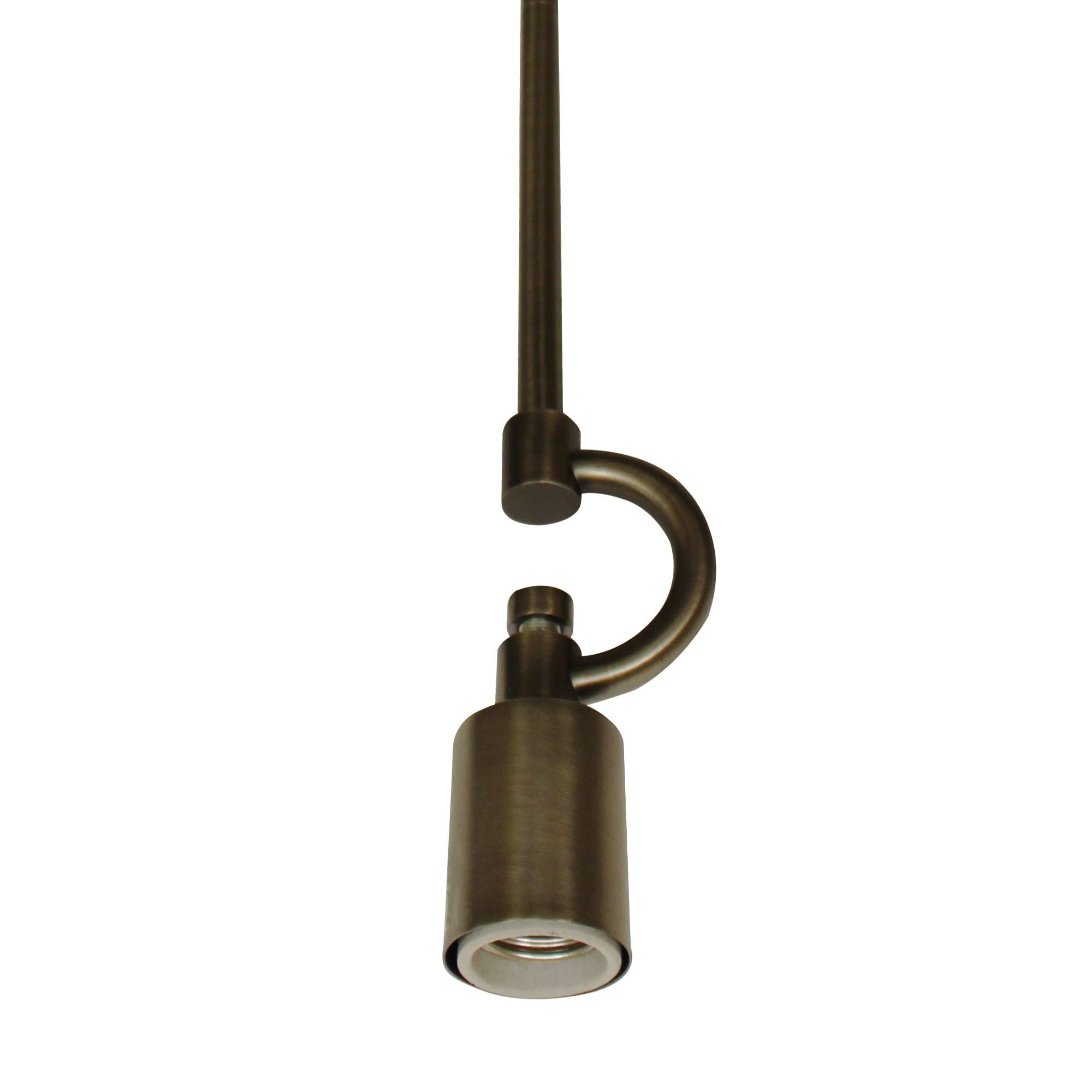 LiviNest Pendant Light Fixture for 1 Light: Vintage Industrial Ceiling Hanging Light with Adjustable Fabric Cord & Antique Brass Finish - Modern Home Lighting for Kitchen Island Dining Room & Living