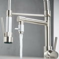 thumbnail image 4 of Zovajonia Pull-Down Sprayer Kitchen Faucet Sink Swivel Spout Single-Handle Mixer Tap Brushed Nickel, 4 of 15