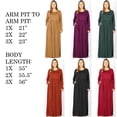 thumbnail image 2 of JED FASHION Women's Plus Size Long Sleeve Solid Stretchy Knit Maxi Dress, 2 of 2