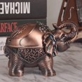thumbnail image 5 of Decorative Windproof Ashtray with Lid Vintage Elephant Cigarette Ashtray for Outdoor Indoors Metal Smoking Ashtray Novelty Gift for Men Women (Red Cop, 5 of 5