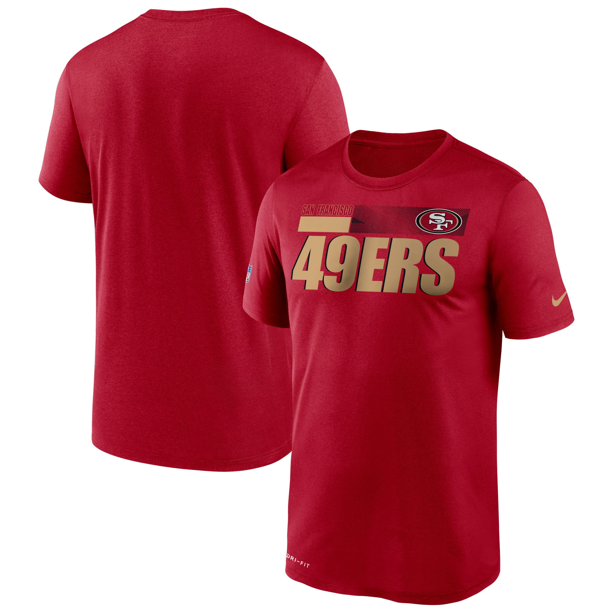 San Francisco 49ers Nike Sideline Impact Legend Performance T-Shirt -  Scarlet - Walmart.com
