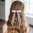 thumbnail image 2 of Women's Tassel Ribbon Bowknot Hair Clip - Polyester, Long Tail, Metal Clip, for Thick/Curly Hair, Parties/Daily Wear, Barrettes, 2 of 6