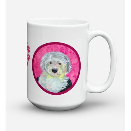 Old English Sheepdog Dishwasher Safe Microwavable Ceramic Coffee Mug 15 ounce