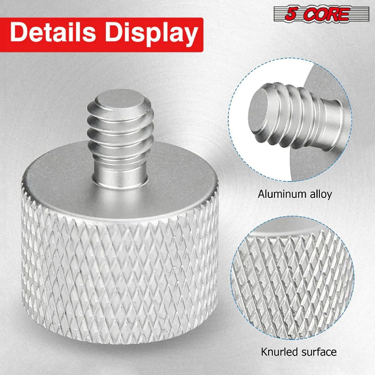 Mic Stand Adapter 12 Pieces 3/8 Male to 5/8 Female Screw Thread Conversion Connector for Microphone Stands Boom Arms Camera Tripod - MS ADP M SLV 38M-58F 12PCS