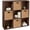 Walnut, variant on Best Choice Products 9-Cube Bookshelf, 13.5in Display Storage System, Organizer w/ Removable Back Panels - Black