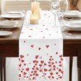 thumbnail image 3 of Table Runners 70 Inches Long Dress Scarves, Valentine's Day Farmhouse Coffee/Dining/Kitchen Table Decor, Holiday Table Runner, Red Love Branches Modern Minimalism 13x70 Inch, 3 of 9