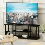 Furinno Turn-N-Tube No Tool 3-Tier Entertainment TV Stands, Black