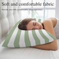thumbnail image 5 of Sage Green Striped Small Pillow Covers, Farmhouse Sage Green Stripes Soft Breathable Throw Pillow Cases with Invisible Zipper, Decorative Pillowcase Pillows Protectors for Sofa Bed Chair 12"x20", 5 of 9