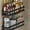 Black, variant on JUSEO No-Drill Wall Shelf Kitchen & Dining