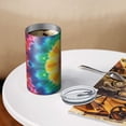 thumbnail image 3 of 20oz Coffee Tumblers Rainbow Tie Dye Mandala Pattern Stainless Steel Vacuum Insulated Travel Tumbler Coffee Cups Mug with Lid and Straw with Cleaning Brush for Cold & Hot Drinks, 3 of 5