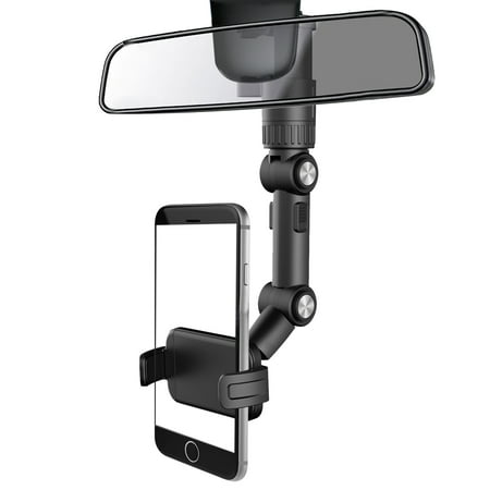 Car Phone Mount, TSV Rearview Mirror Stand Cellphone Holder for Car Compatible All 4.7-7.2in Phones
