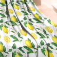 thumbnail image 3 of Yellow Lemon Fruit Slices White Pattern Blanket,Comfortable Soft Flannel Throw Blanket,All Season,Warm Lightweight Blankets for Sofa Bed Couch Living Room Chair,30"x40", 3 of 4