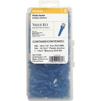 Hillman .19 in. Dia. x 1 in. L Plastic Pan Head Conical Anchor Kit 201 pk