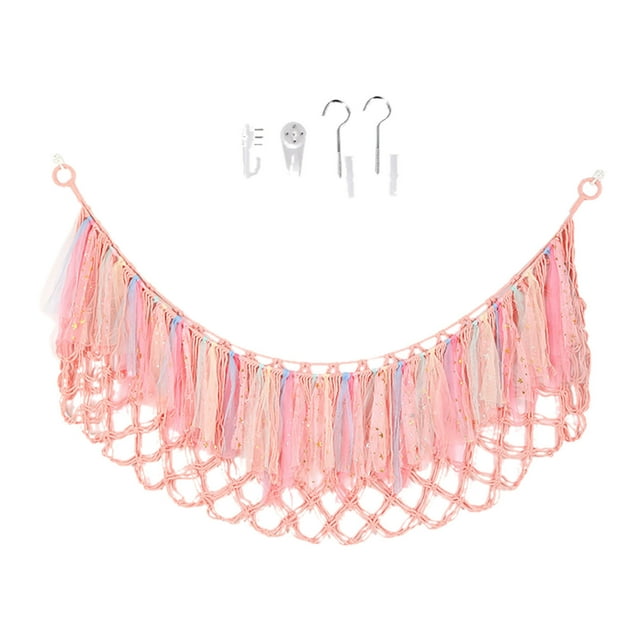Filet de Rangement pour Jouets en Macramé, Corde Tissée à la Main, Organisateur Mural pour Chambre d'Enfant, Grand Boho