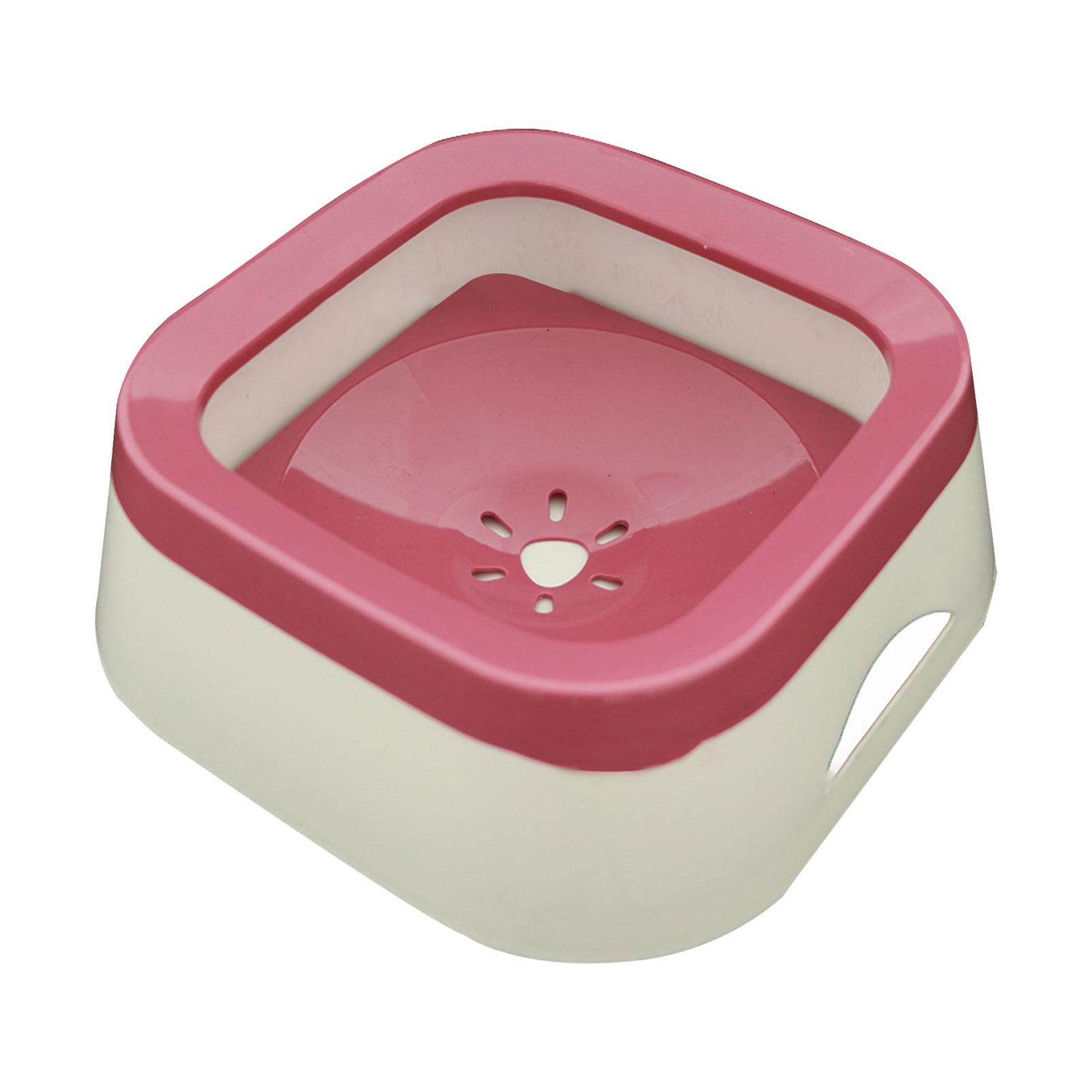 Dog Water Bowl Dispenser Cat Drinking Feeder Supplies Accessories Water Fountain 1L Big Capacity Water Bowl Dispenser for pet Pink