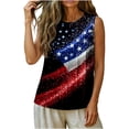 thumbnail image 6 of Jsaierl 4th of July Tank Tops for Women Casual Patriotic American Flag Graphic Tees Cute Sleeveless T Shirts Camisole Classic Crew Neck Tanks S-XXL, 6 of 6