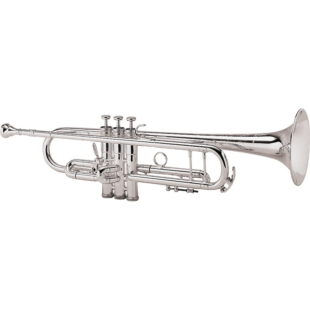 King 2055 Silver Flair Series Bb Trumpet 2055T Silver 1st Valve Thumb