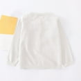 thumbnail image 4 of Open Front Cardigan for Girls Fall Black New Toddler Boys Girls Crewneck Cardigan Sweaters Long Sleeve Kids Button Cotton School Uniform Knit Tops Outerwear White 3-4 Years, 4 of 6