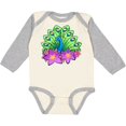 thumbnail image 3 of Inktastic Peacock and flowers Boys or Girls Long Sleeve Baby Bodysuit, 3 of 5