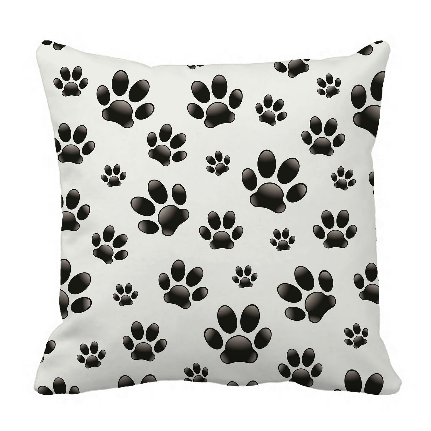 PHFZK Animal Footprints Pillow Case, Dog Paws Pillowcase Throw Pillow Cushion Cover Two Sides