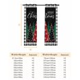 thumbnail image 6 of Fsddascl Christmas Tree Blackout Curtains for Bedroom/Living Room, Thermal Insulated Kitchen Curtains, Black Buffalo Plaid Xmas Trees Grommet Darkening Window Treatment Drapes 52"x72"x2, 6 of 6
