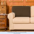 thumbnail image 2 of Subrtex Stretch Back Cushion Cover Check Plaid Couch Backrest Slipcover (T-2PC, Coffee), 2 of 7