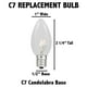 thumbnail image 3 of Bombilla Novelty Lights C7, 5 W, 120 V, verde, paquete de 25, 3 of 7