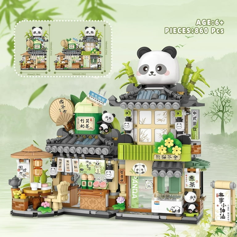 Syrinx Street View Tea Shop Mini Building Blocks Compatible with