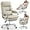 Cream, variant on LEAGOO Office Chair with Foot Rest, Ergonomic Executive Office Chair with Arms, Reclining High Back PU Leather Comfy Swivel Computer Desk Chairs with Wheels and Lumbar Support for Home Office, Cream