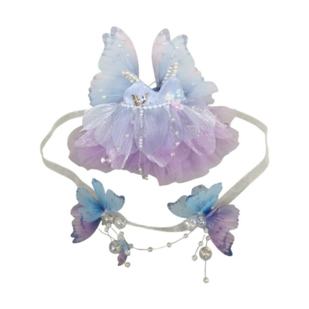 Vestido de muñeca BJD 1:6, vístete para niños, regalo de cumpleaños, accesorios de fotos DIY, hazlo tú mismo Mariposa morada