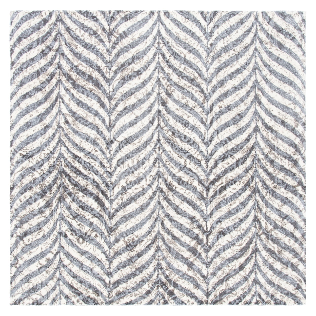 SAFAVIEH Restoration Vintage Delmar Abstract Area Rug, Grey/Ivory, 3' x 5'