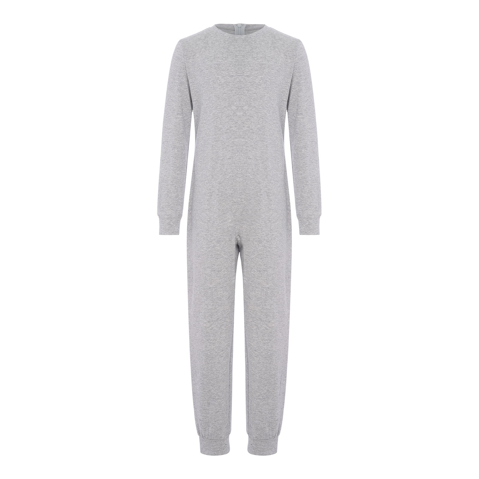 inlzdz Special Needs Adaptive Clothing for Children Cotton Long Sleeve Anti-strip Jumpsuit Onesie Grey 12