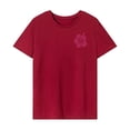 thumbnail image 1 of Camiseta para mujer con cuello redondo y ajuste regular, camiseta básica para ir de compras, senderismo S, 1 of 7