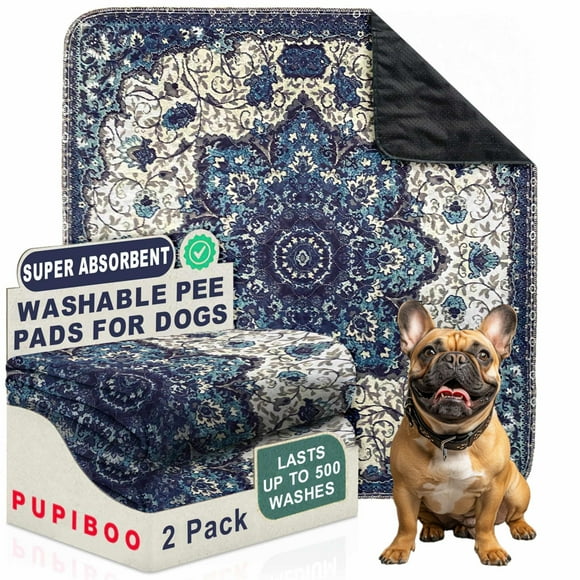 Almohadillas para orinar lavables PUPIBOO para perros, superabsorbentes, paquete de 2