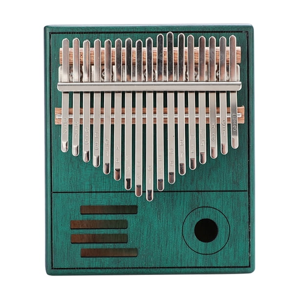 GOOHOCHY Piano de pulgar portátil Kalimba de 17 teclas, instrumento musical de mano (azul)