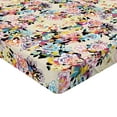 thumbnail image 4 of Ambesonne Floral Design Fitted Sheet, Colorful Outline Rose, King Size, Petrol Blue Pale Yellow, 4 of 5