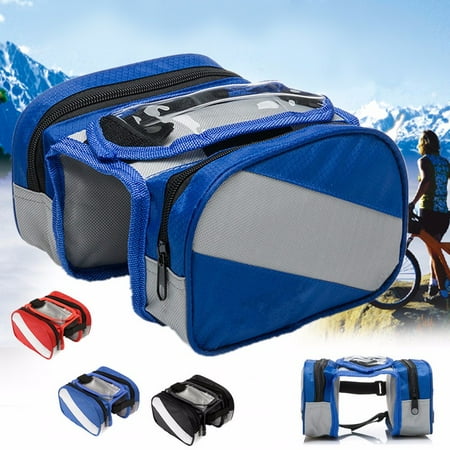 Bicycle Bike Frame Mobile Phone Holder Pouch Case Double ...